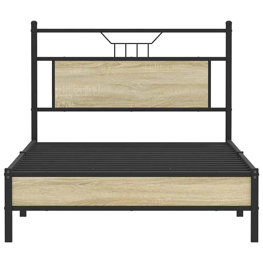 Cadre de lit sans matelas chêne sonoma 100x190 cm - 6