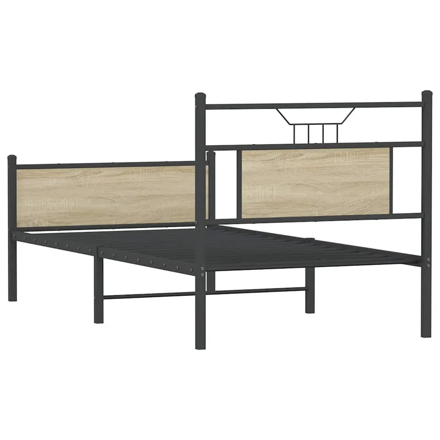 Cadre de lit sans matelas chêne sonoma 90x200 cm - 8