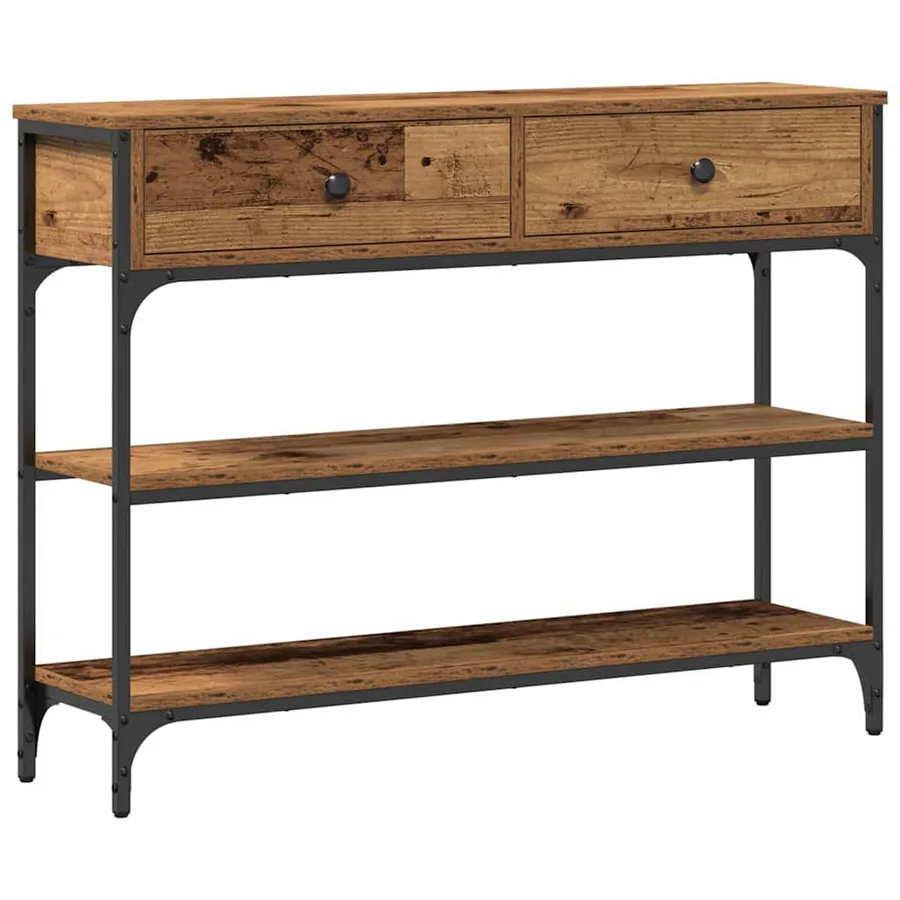 Table console Bois ancien 100 x 25 x 75 cm Bois d'ingénierie - 2