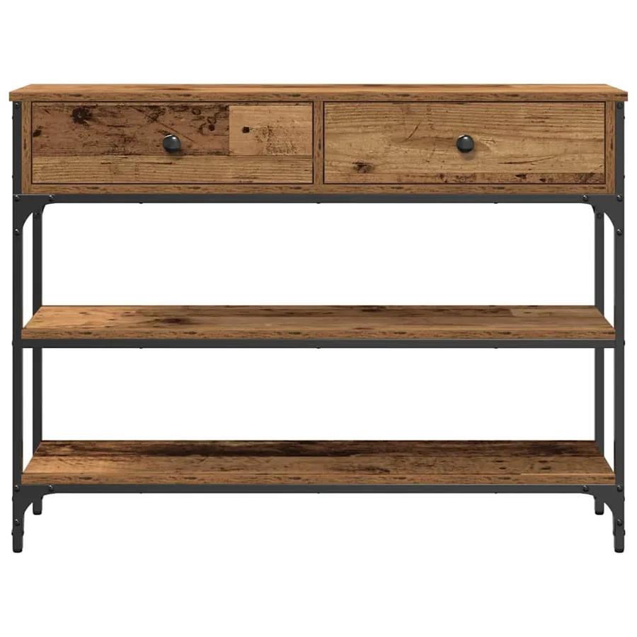 Table console Bois ancien 100 x 25 x 75 cm Bois d'ingénierie - 6