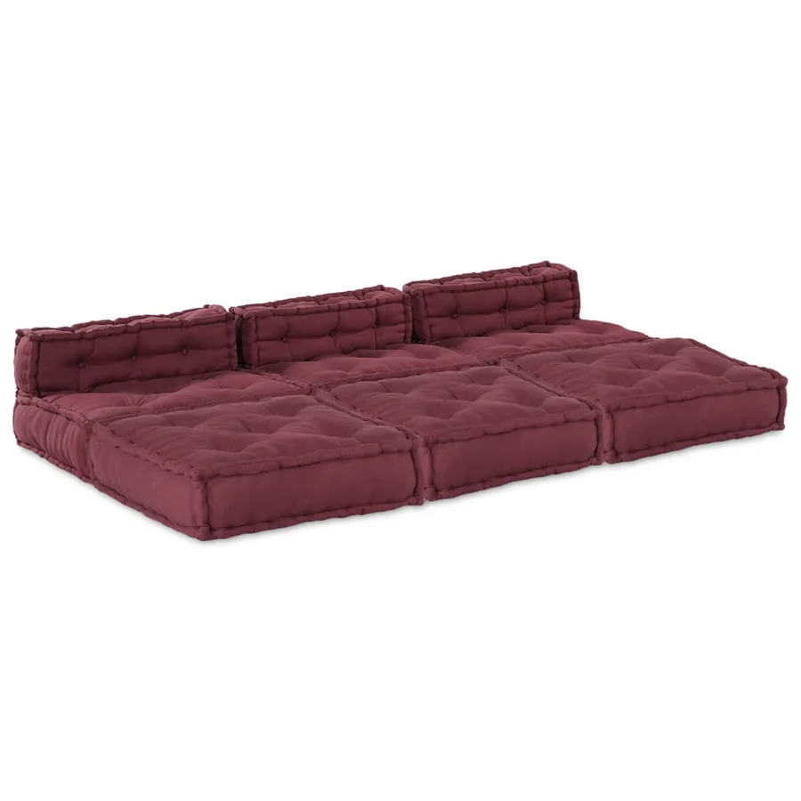 Unité de canapé modulaire 4 pcs Marron Tissu