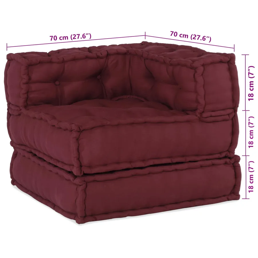 Unité de canapé modulaire 4 pcs Marron Tissu - 12