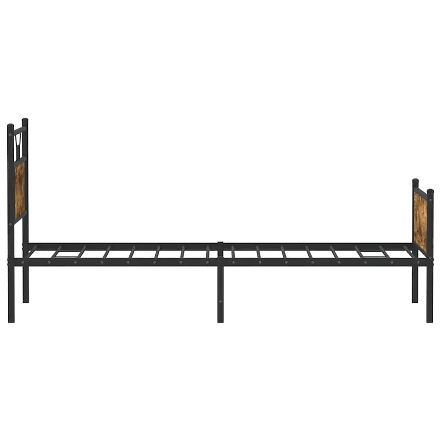 Cadre de lit sans matelas chêne fumé 90x200cm bois d'ingénierie - 7
