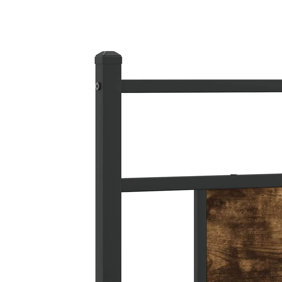 Cadre de lit sans matelas chêne fumé 90x200cm bois d'ingénierie - 9