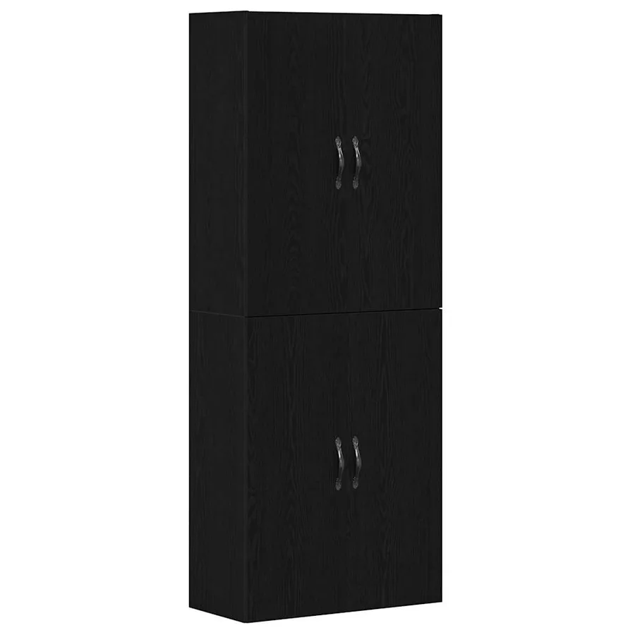 Armoire Murale Montage mural 2 pcs Chêne noir 69,5 x 34 x 90 cm - 2