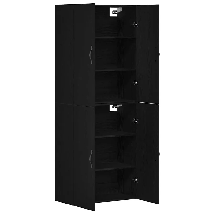 Armoire Murale Montage mural 2 pcs Chêne noir 69,5 x 34 x 90 cm - 5