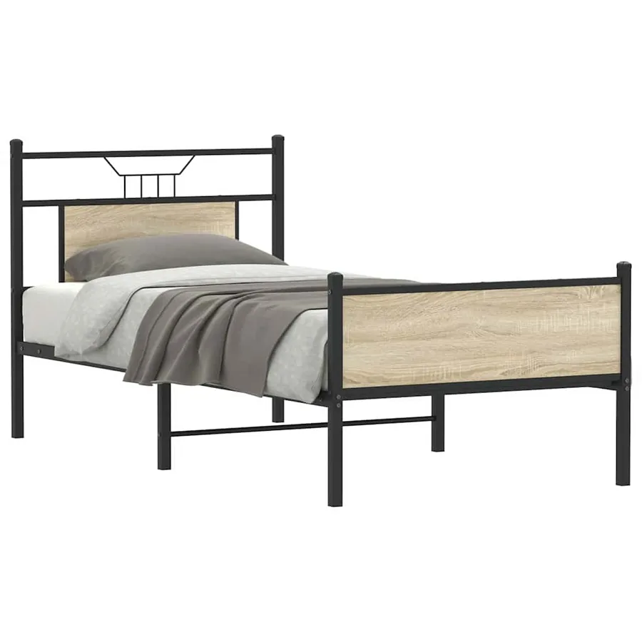 Cadre de lit sans matelas chêne sonoma 80x200 cm