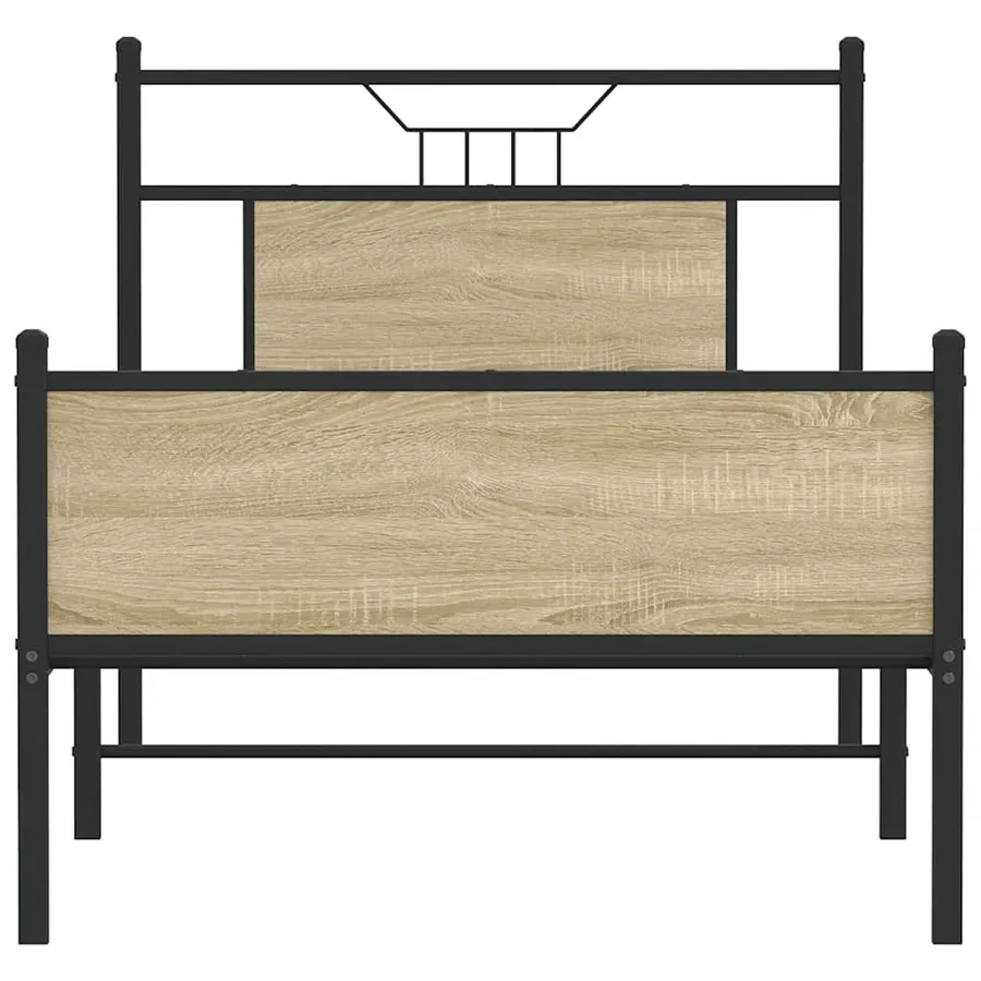 Cadre de lit sans matelas chêne sonoma 80x200 cm - 6