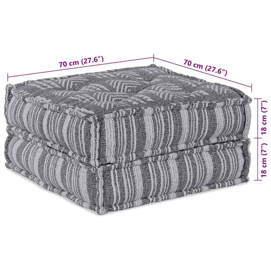 Unité de canapé modulaire 4 pcs Impression Grise Tissu - 13