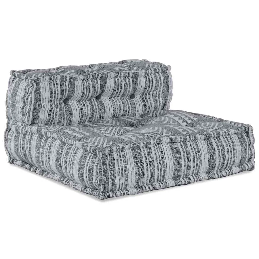 Unité de canapé modulaire 4 pcs Impression Grise Tissu - 2