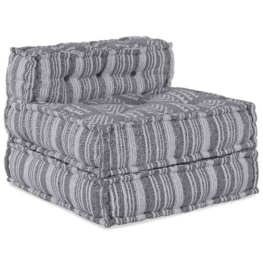 Unité de canapé modulaire 4 pcs Impression Grise Tissu - 5