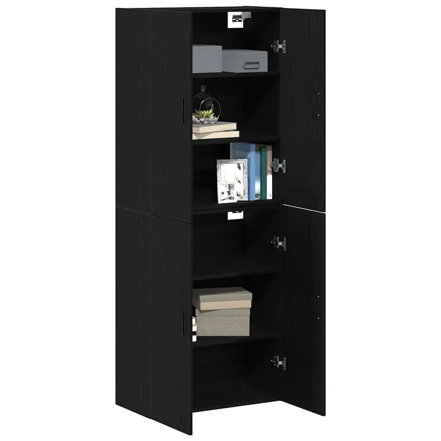 Armoire Murale Montage mural 2 pcs Chêne noir 69,5 x 34 x 90 cm - 3