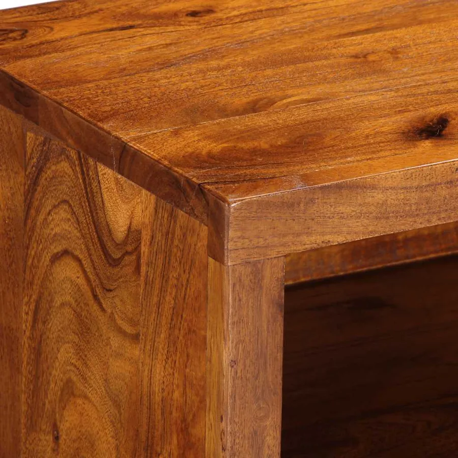 Meuble TV multicolore 110x30x40 bois d'acacia massif - 8