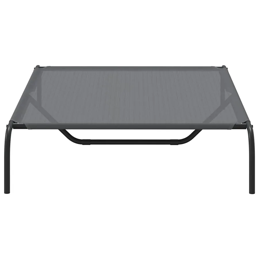 Lit surélevé pour chien gris 130x80x20 cm textilène et acier - 5