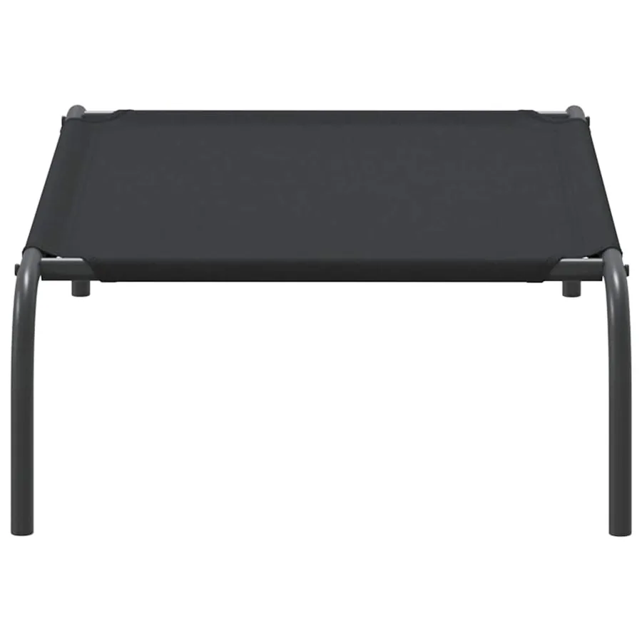 Lit surélevé pour chien noir 90x50x20 cm tissu oxford et acier - 5