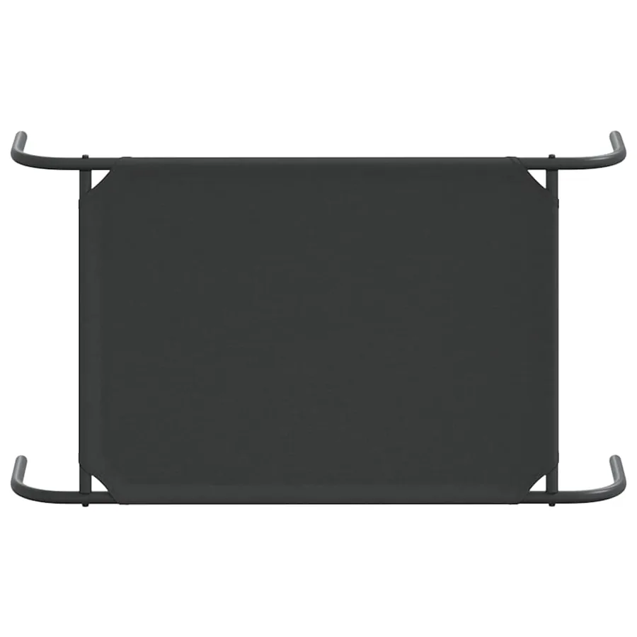 Lit surélevé pour chien noir 90x50x20 cm tissu oxford et acier - 6