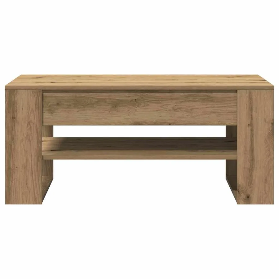 Table basse Chêne artisanal 102 x 55 x 45 cm Bois d'ingénierie - 6