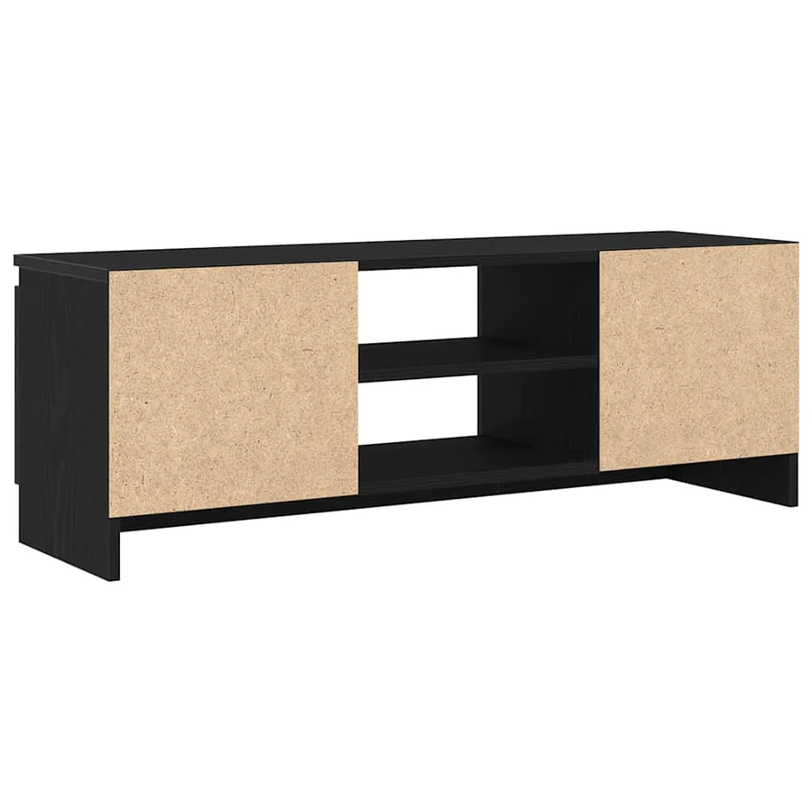 Meuble TV chêne noir 102x30x36 cm bois d'ingénierie - 8