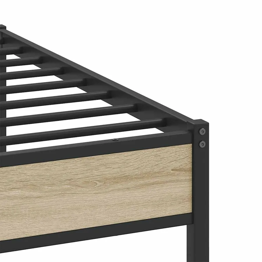 Cadre de lit sans matelas chêne sonoma 140x190 cm - 10