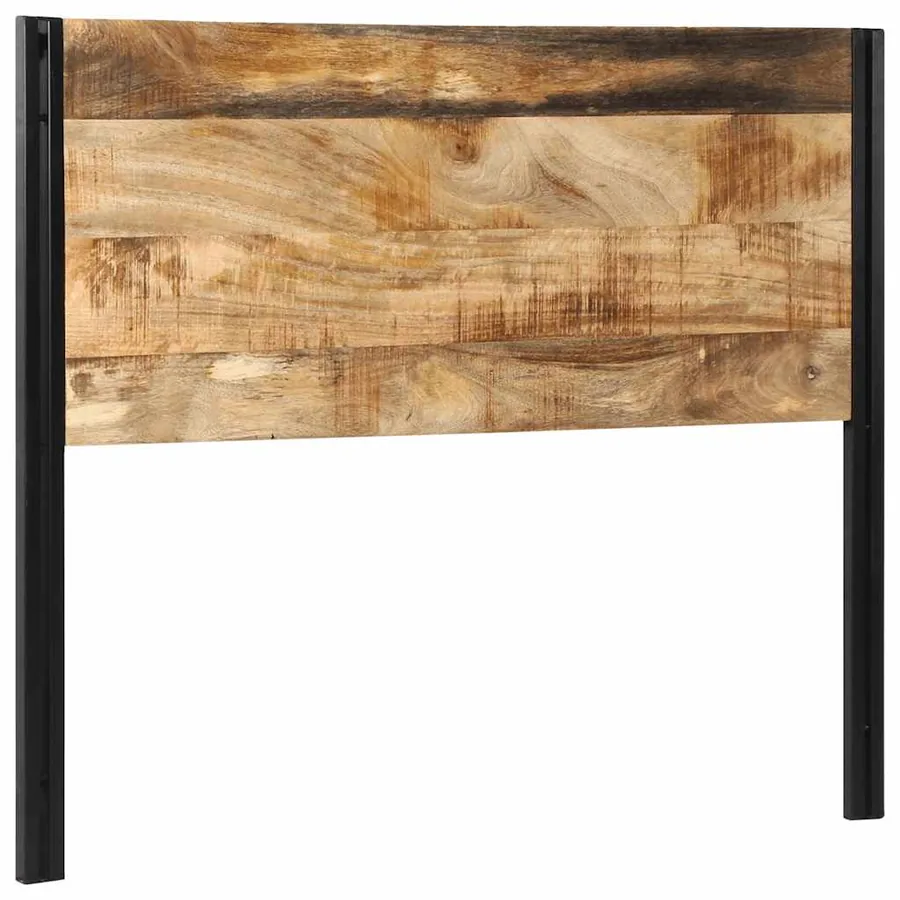 Tête de lit 120 cm bois massif manguier et fer - 2