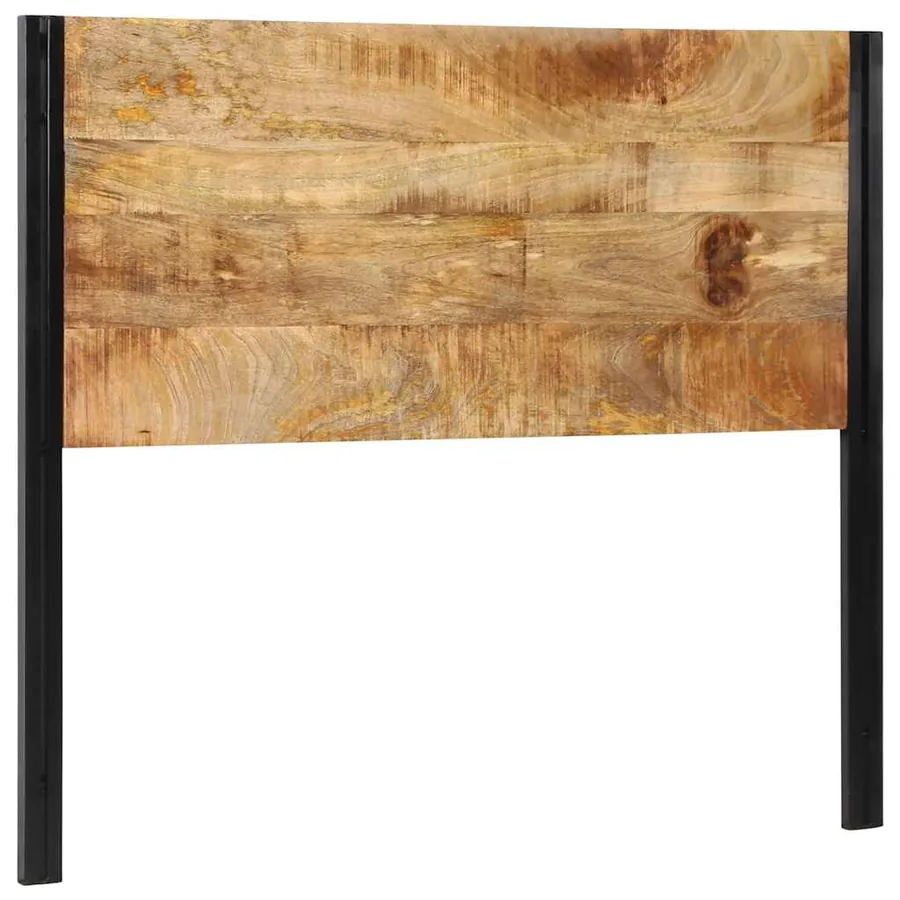 Tête de lit 120 cm bois massif manguier et fer - 3