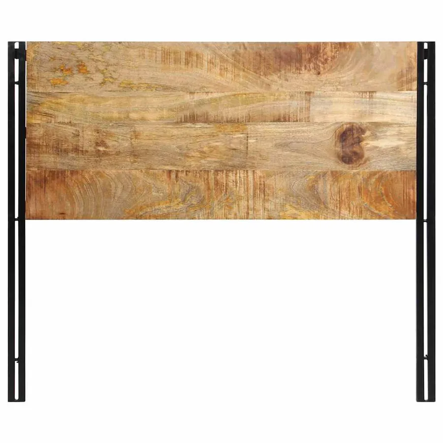Tête de lit 120 cm bois massif manguier et fer - 4