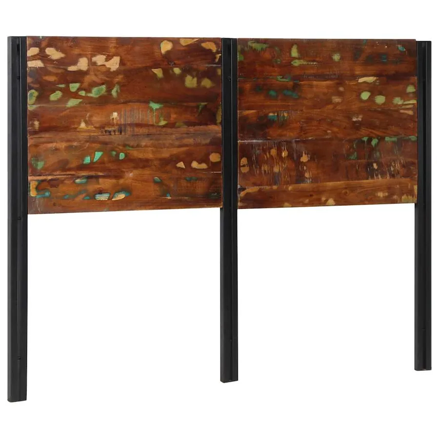 Tête de lit 140 cm bois massif récupéré et fer
