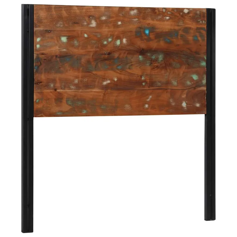 Tête de lit 100 cm bois massif récupéré et fer - 2