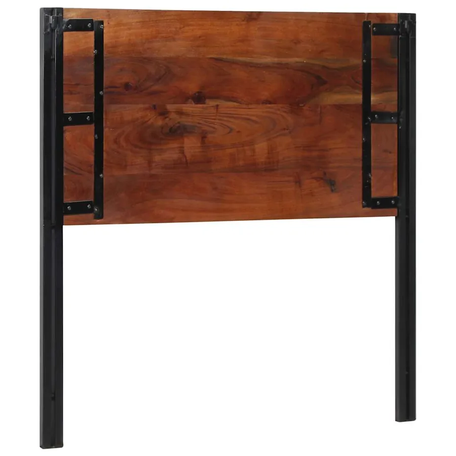 Tête de lit 100 cm bois massif récupéré et fer - 5