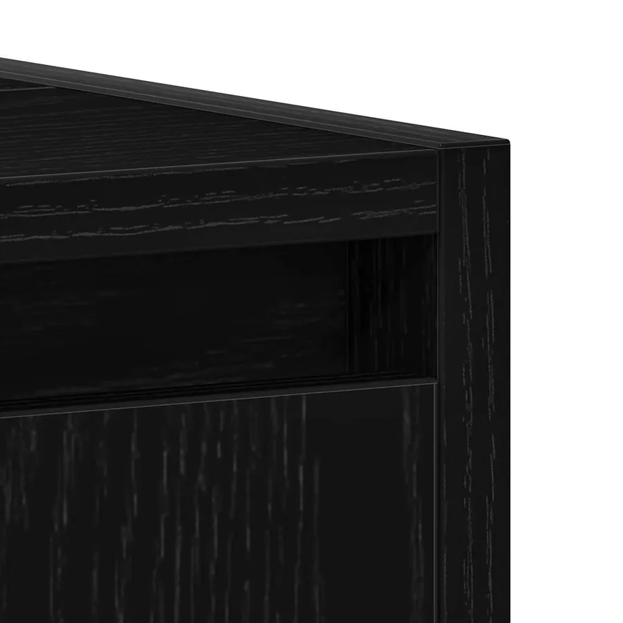 Armoire de bain chêne noir 60x33x60 cm bois d'ingénierie - 10