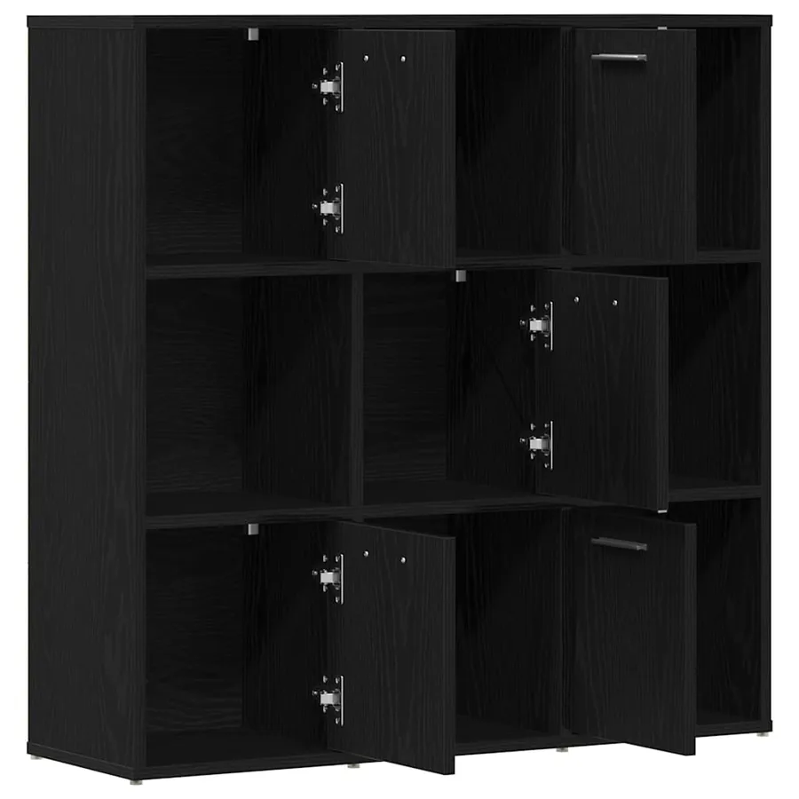 Bibliothèque en chêne noir 90 x 28 x 90 cm bois d'ingénierie - 5