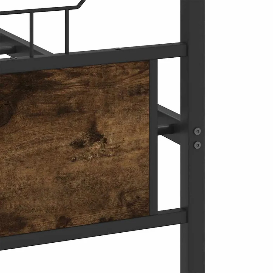 Cadre de lit sans matelas chêne fumé 120x190 cm bois ingénierie - 10