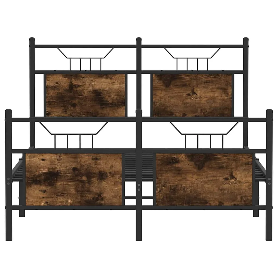 Cadre de lit sans matelas chêne fumé 120x190 cm bois ingénierie - 6