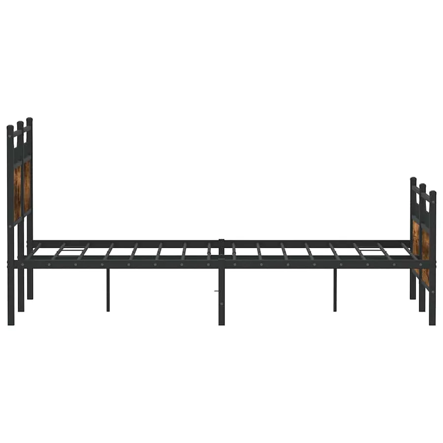 Cadre de lit sans matelas chêne fumé 120x190 cm bois ingénierie - 7