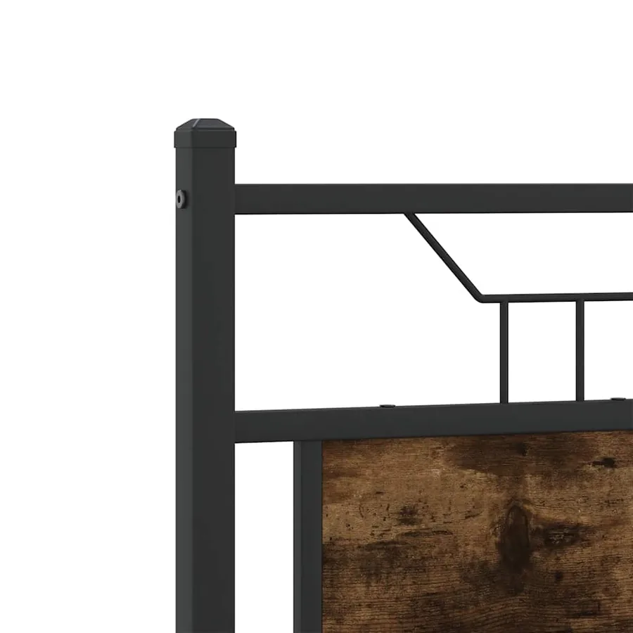 Cadre de lit sans matelas chêne fumé 120x190 cm bois ingénierie - 9