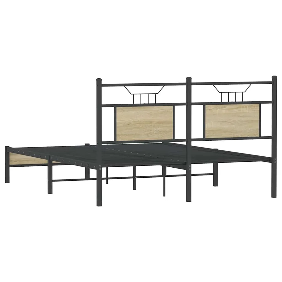 Cadre de lit sans matelas chêne sonoma 150x200 cm - 8