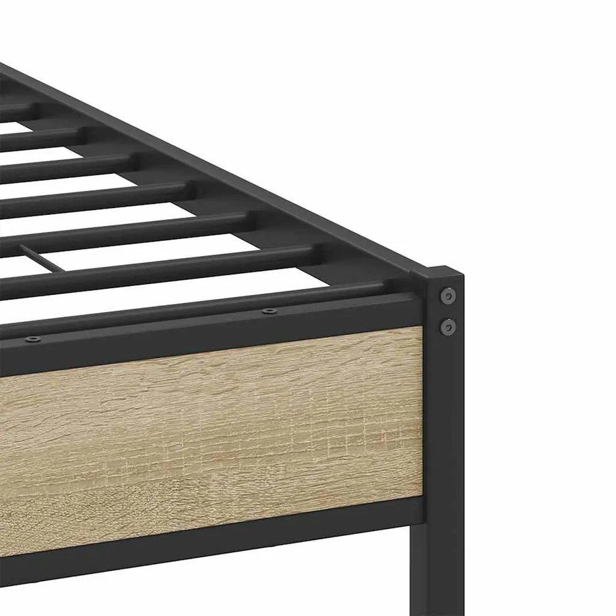 Cadre de lit sans matelas chêne sonoma 120x190 cm - 10