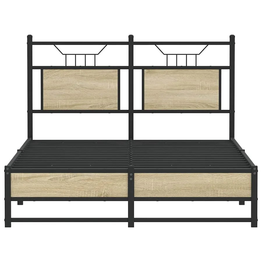 Cadre de lit sans matelas chêne sonoma 120x190 cm - 6