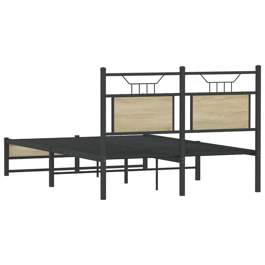Cadre de lit sans matelas chêne sonoma 120x190 cm - 8