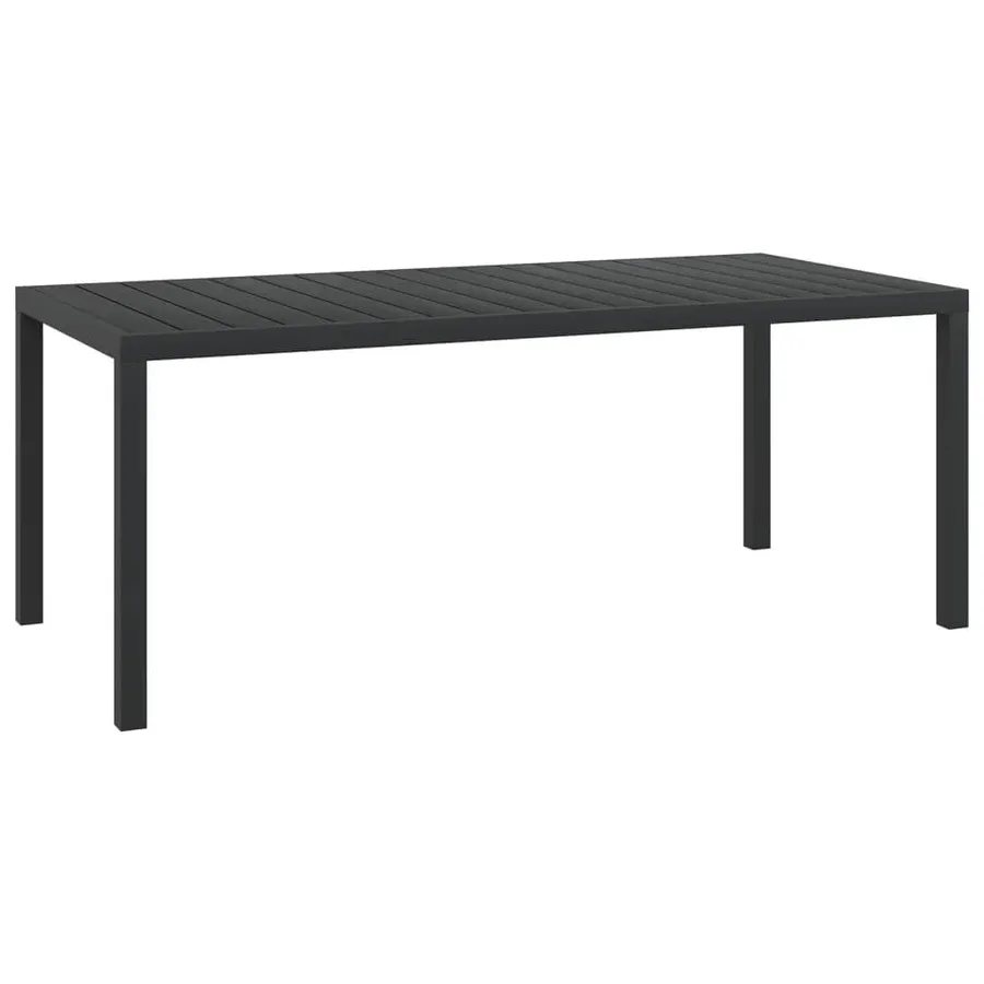 Ensemble à manger de jardin coussins 7pcs Résine tressée Noir - 10
