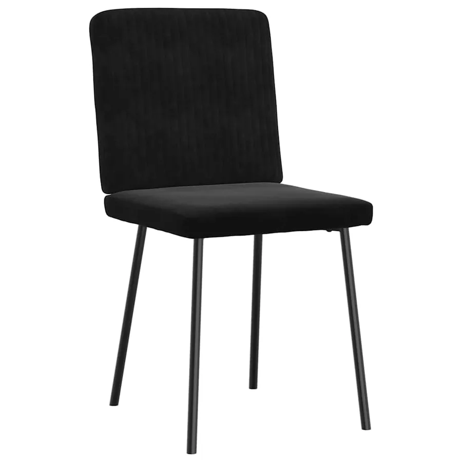 Chaises à manger lot de 6 noir velours - 3
