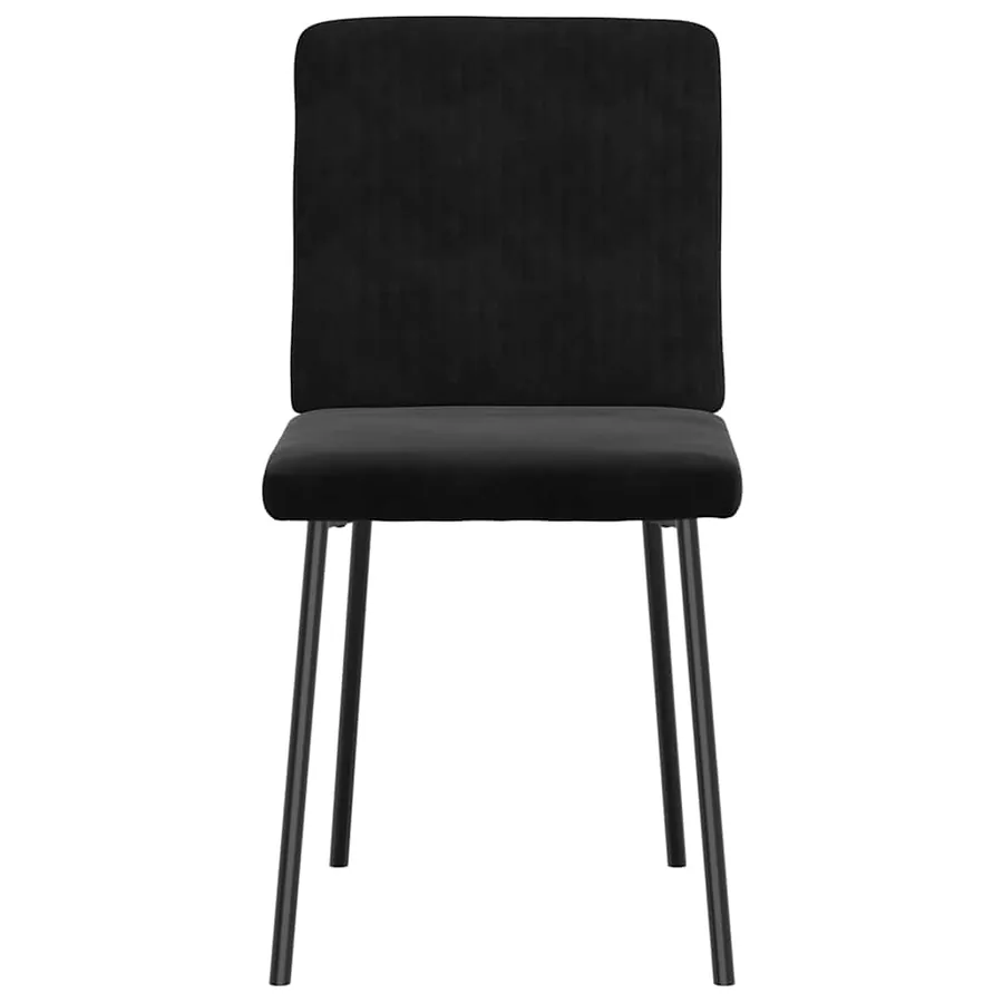 Chaises à manger lot de 6 noir velours - 4