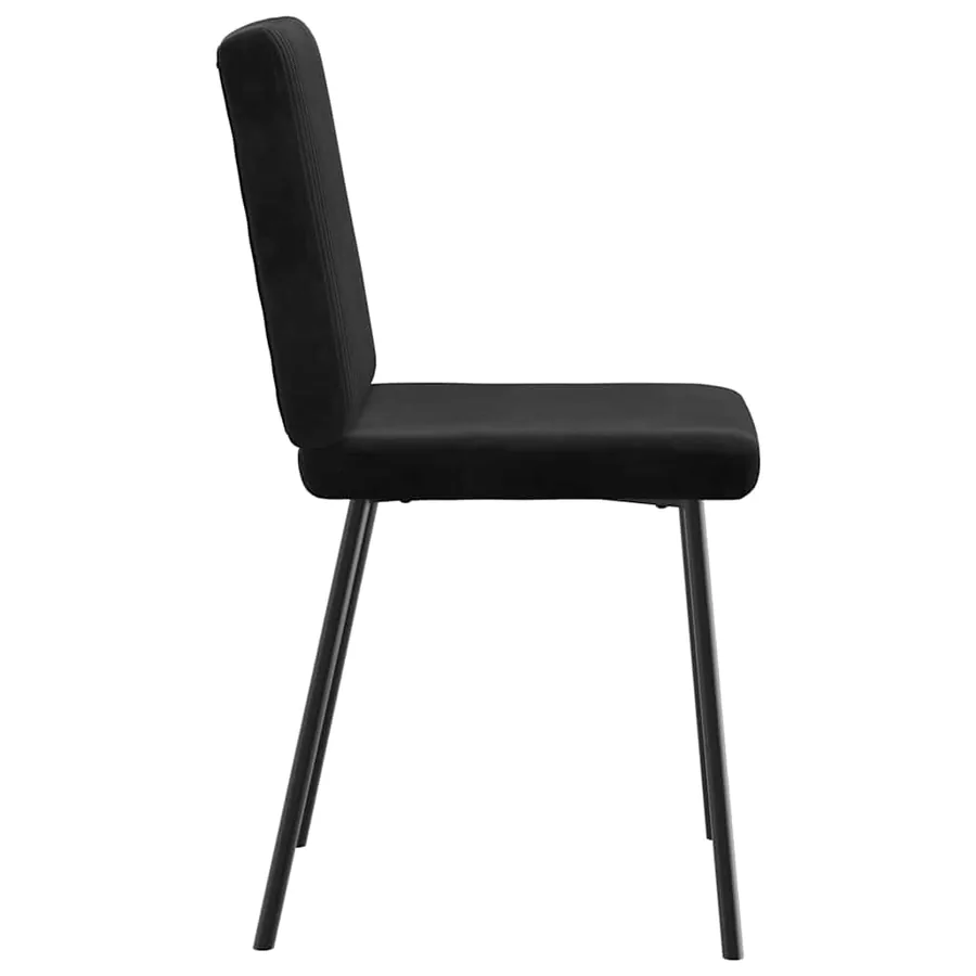 Chaises à manger lot de 6 noir velours - 5