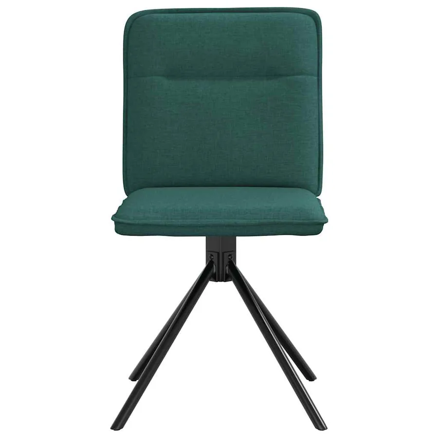 Chaises à manger lot de 4 vert foncé tissu - 4