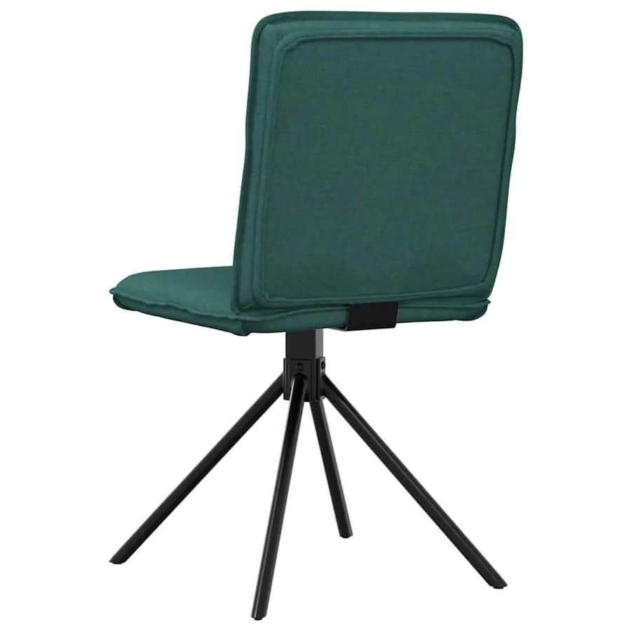 Chaises à manger lot de 4 vert foncé tissu - 6
