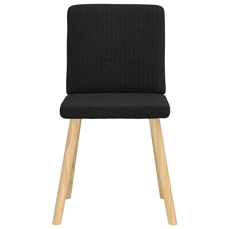 Chaises à manger lot de 6 noir tissu - 4