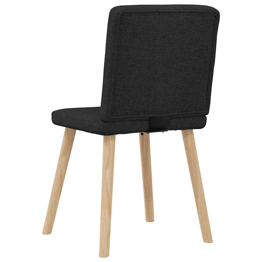 Chaises à manger lot de 6 noir tissu - 6
