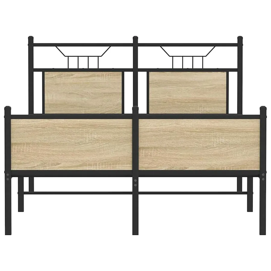 Cadre de lit sans matelas chêne sonoma 120x200 cm - 6