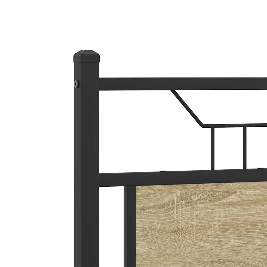 Cadre de lit sans matelas chêne sonoma 120x200 cm - 9