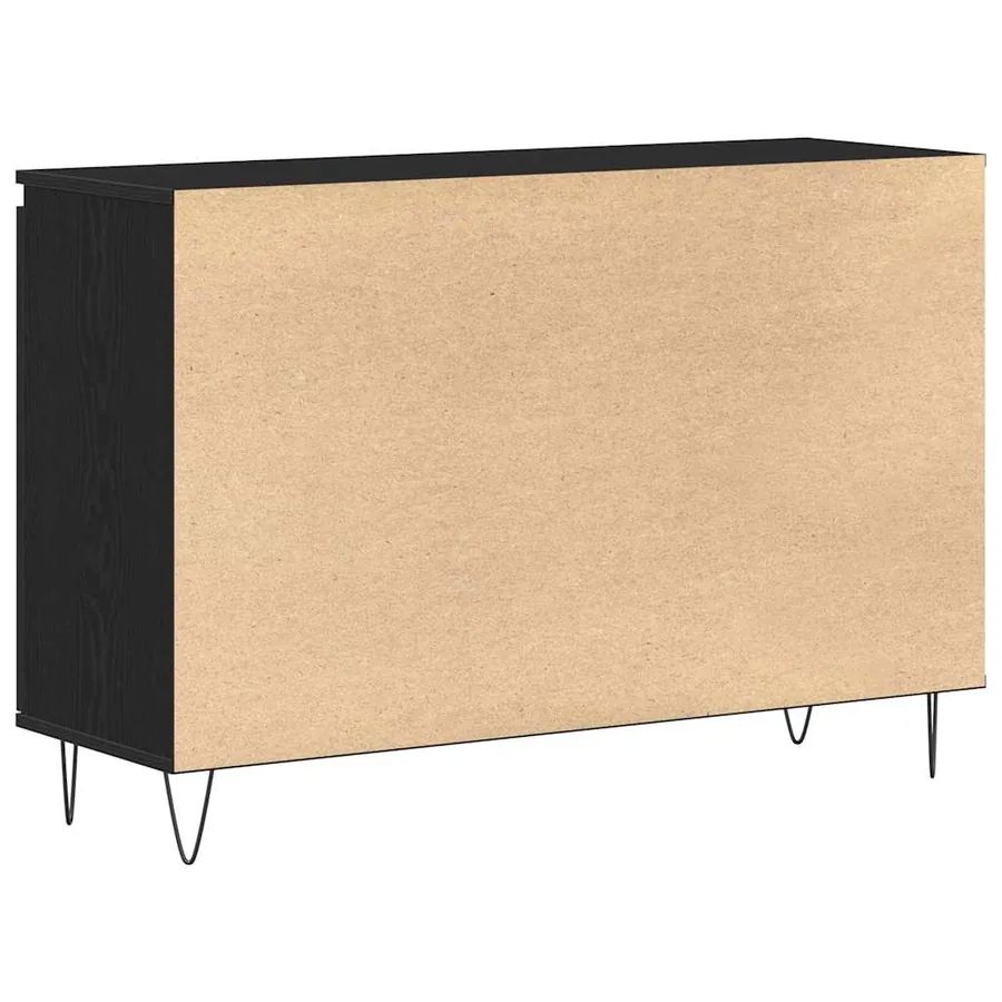 Buffet Chêne noir 101,5 x 35 x 70 cm Bois d'ingénierie - 6